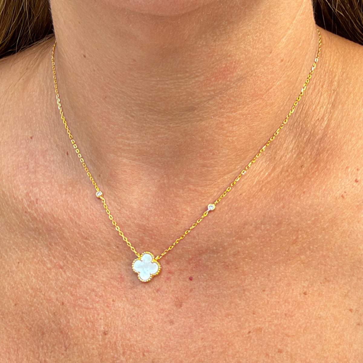 One Flower Necklace in Sterling Silver 925