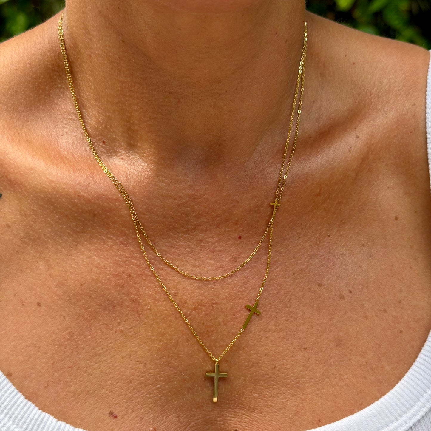 Double Necklace in Stainless Steel 316L
