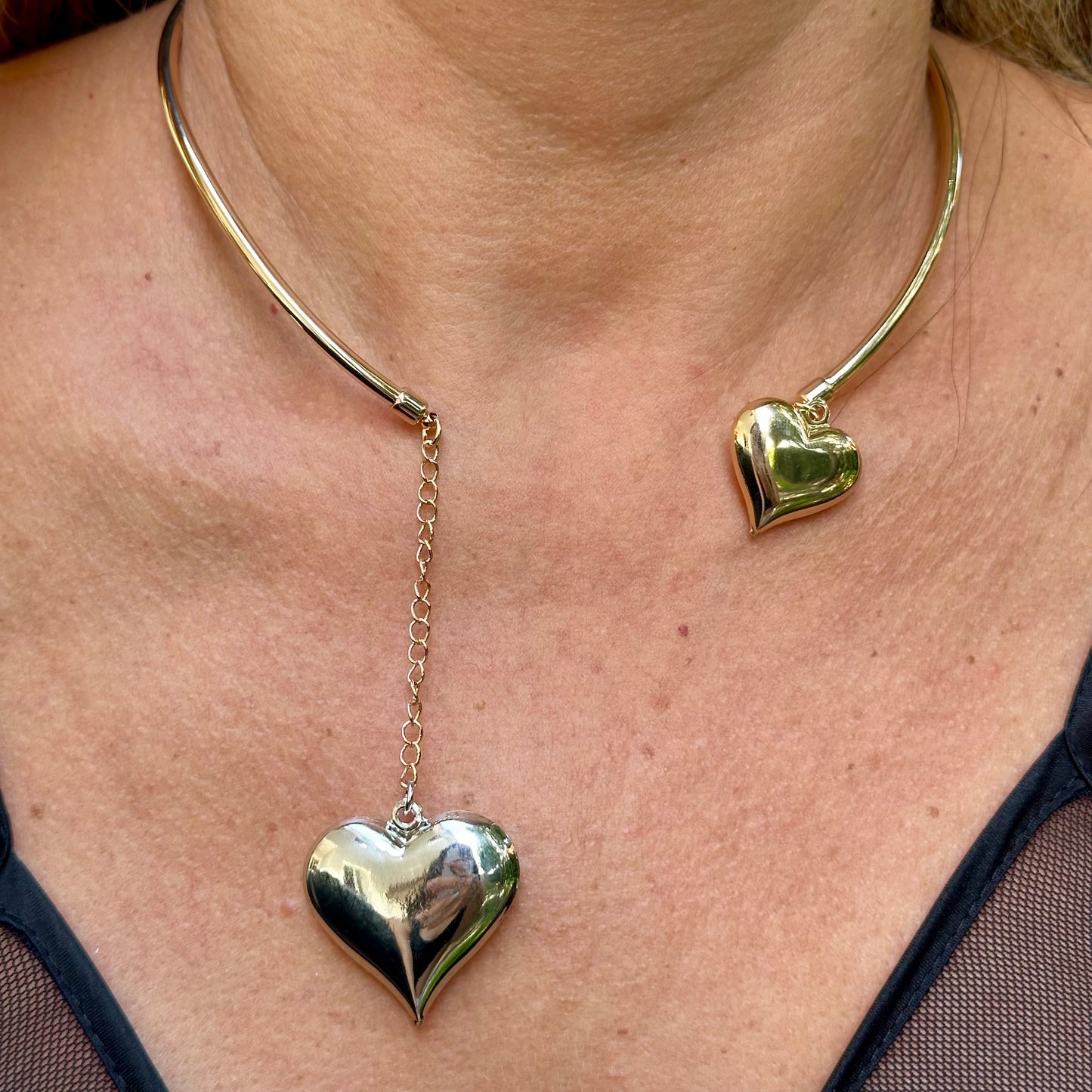 Heart Choker in 18K Gold Plated
