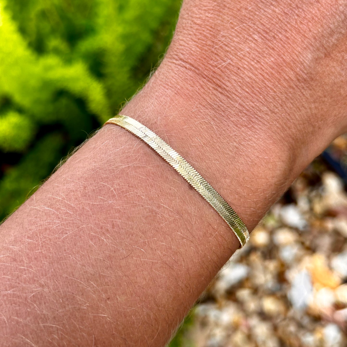 Flat Bracelet in 18K Gold Plated