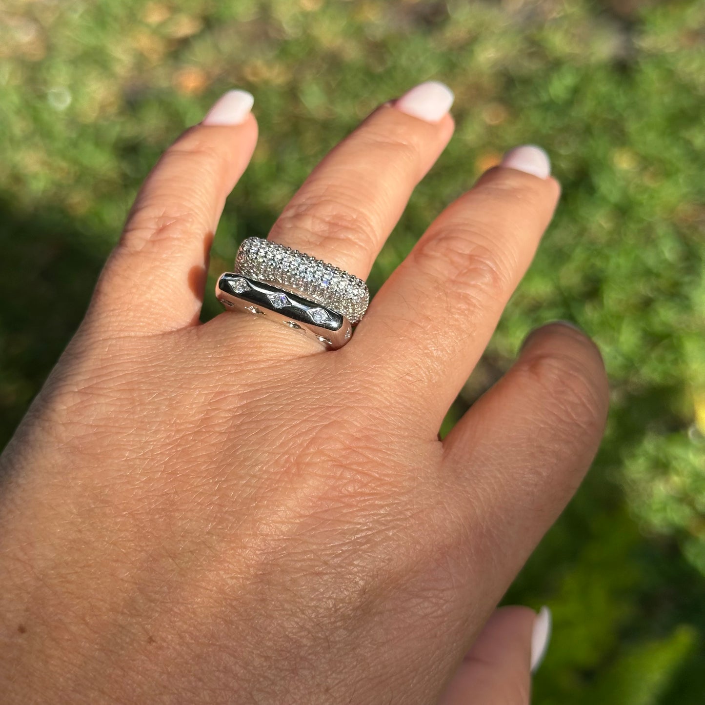 Chivasso Ring in 18K White Gold Plated