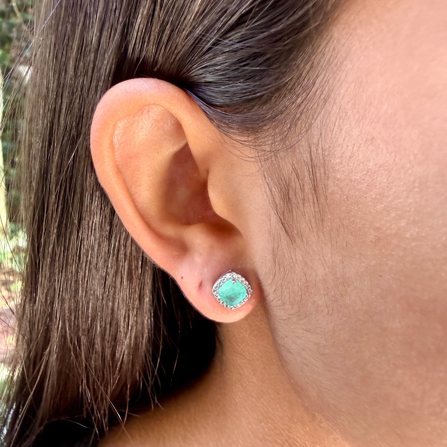 Alamis Earrings in 18K White Gold Plated