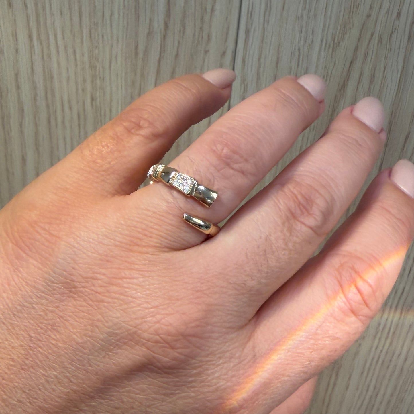 Adjustable Snake Ring in 18K Gold Plated