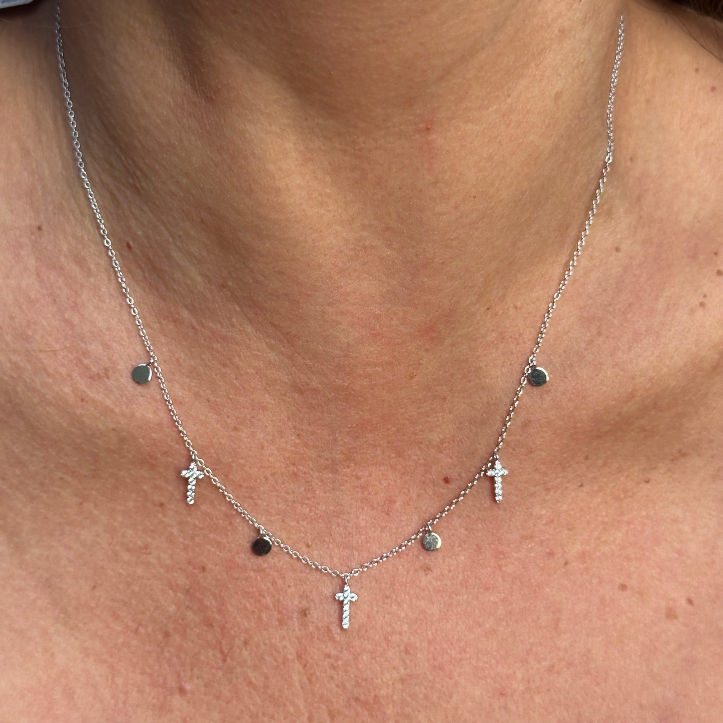 Cross Necklace in Sterling Silver 925