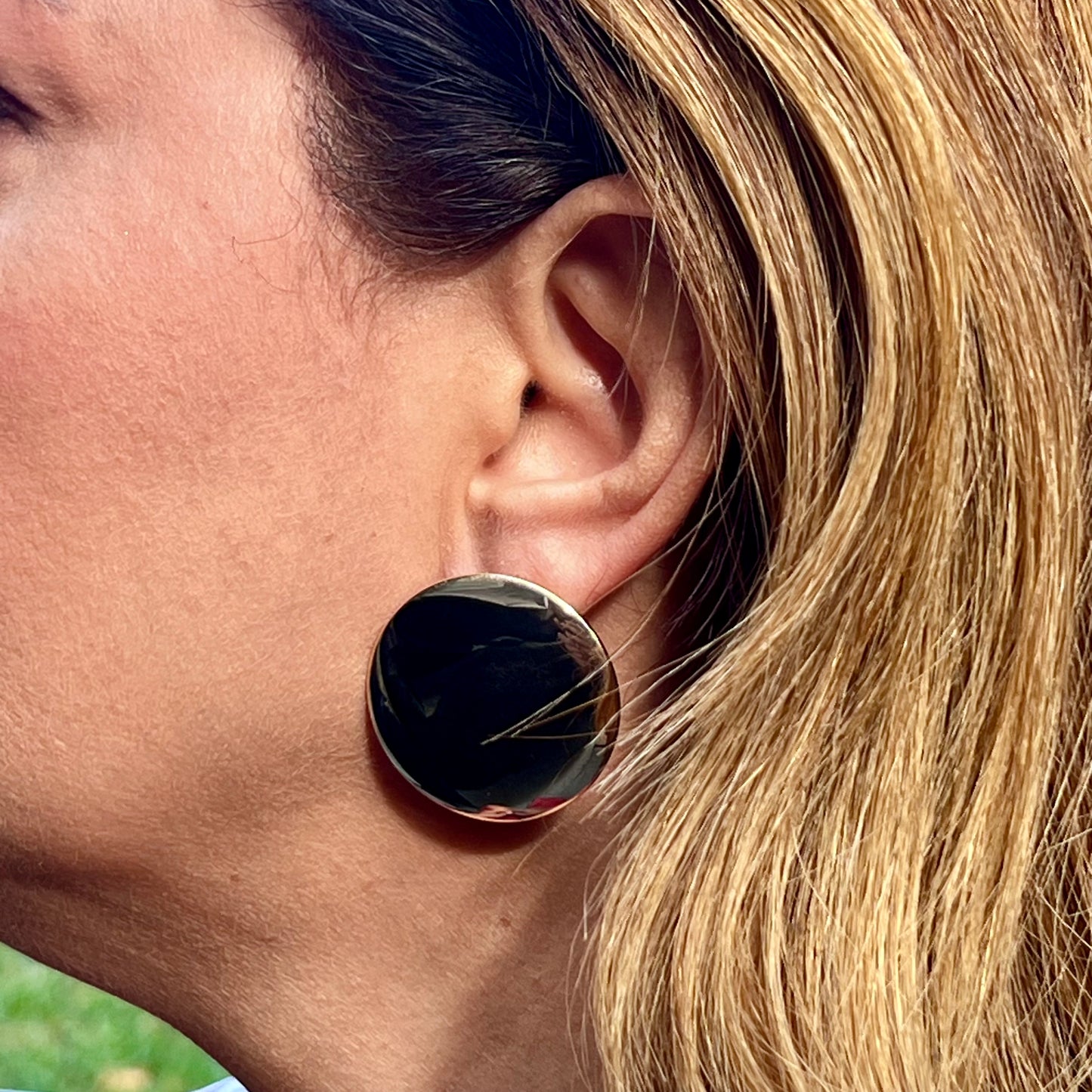 Disc Earrings in 18K Gold Plated