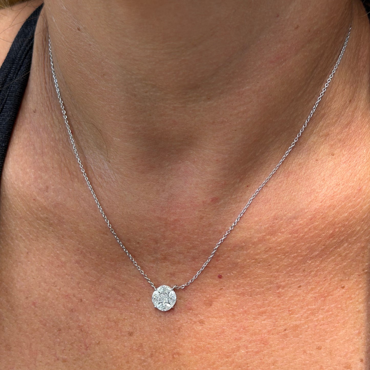 Moissanite Star Necklace in Sterling Silver 925