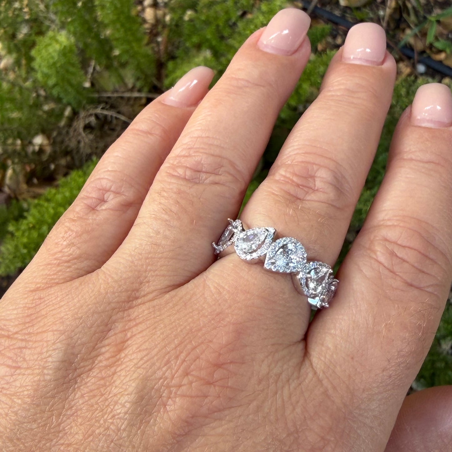 Five Drop Ring in Sterling Silver 925