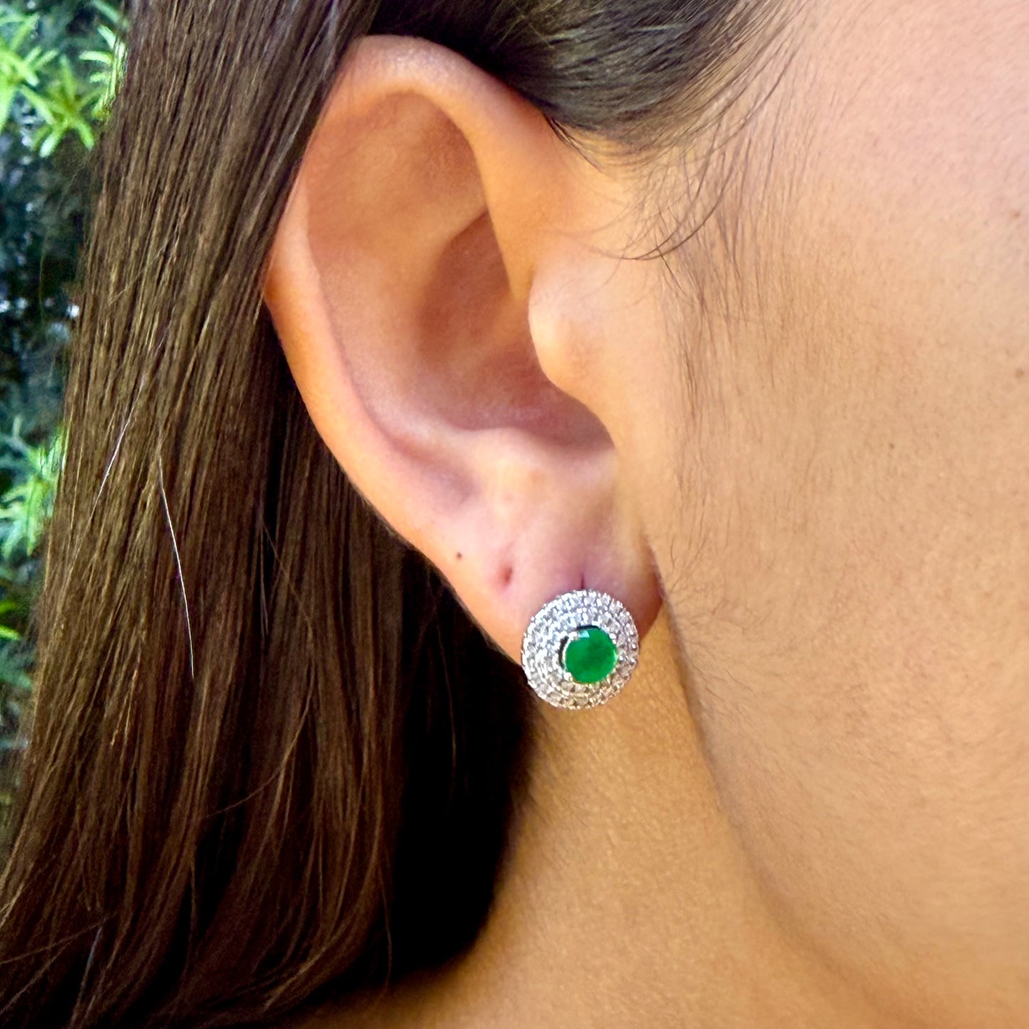 Carballo Earrings in 18K White Gold Plated