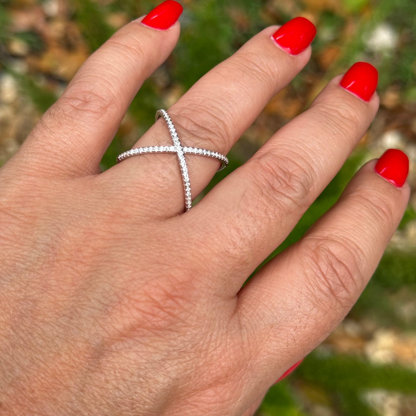 X - Ring in Sterling Silver 925