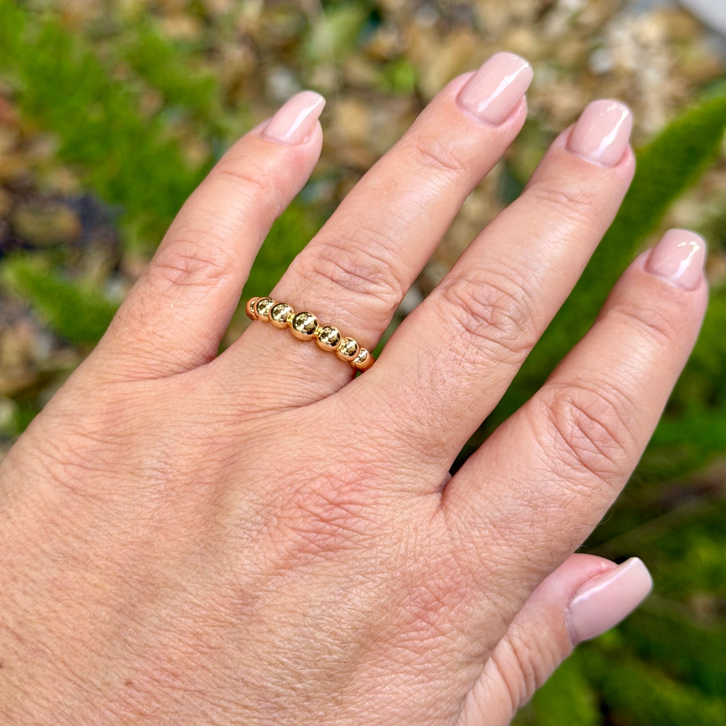 Spheres Ring in 18K Gold Plated