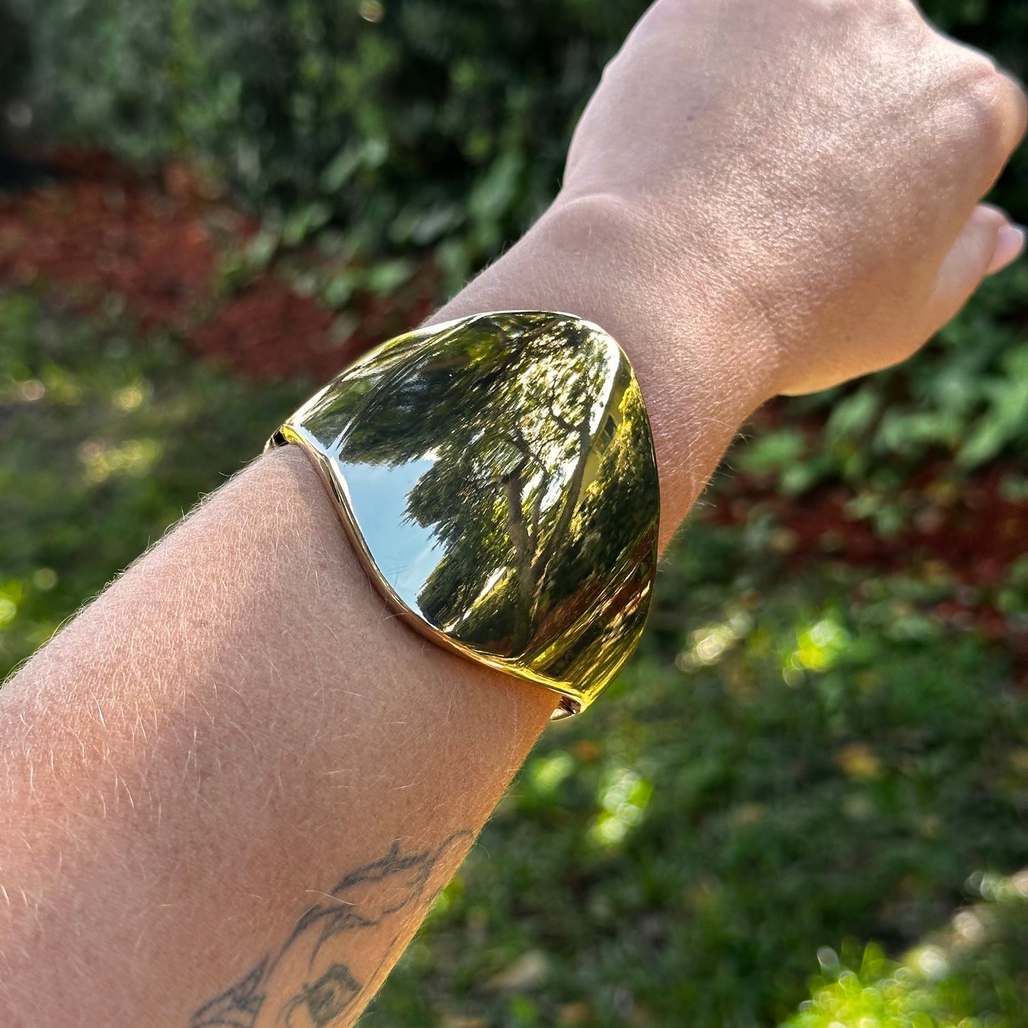 Flat Bracelet in 18K Gold Plated