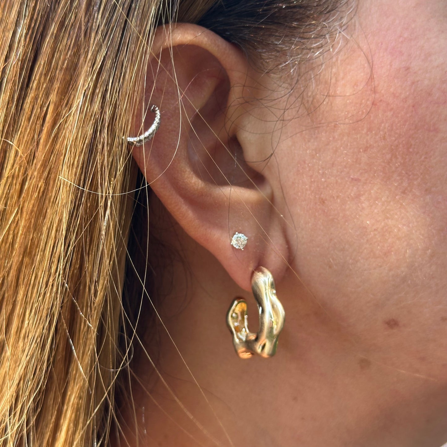 Matte Earrings in 18K Gold Plated