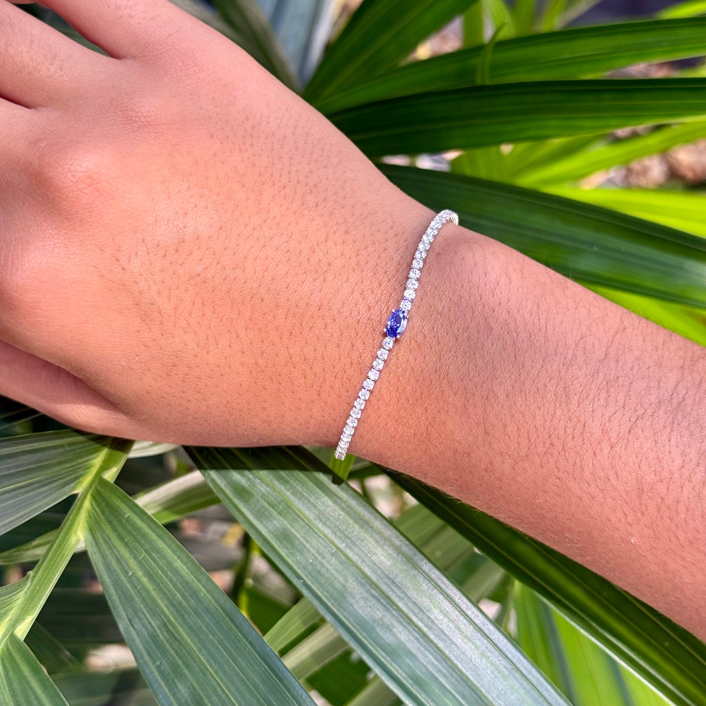 Adjustable Tennis Bracelet in Sterling Silver 925