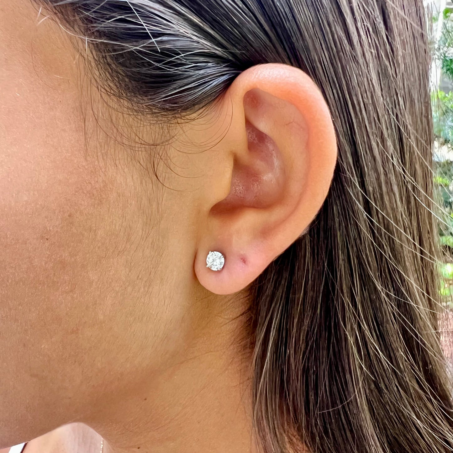 Moissanite Light Spot Earrings in Sterling Silver 925
