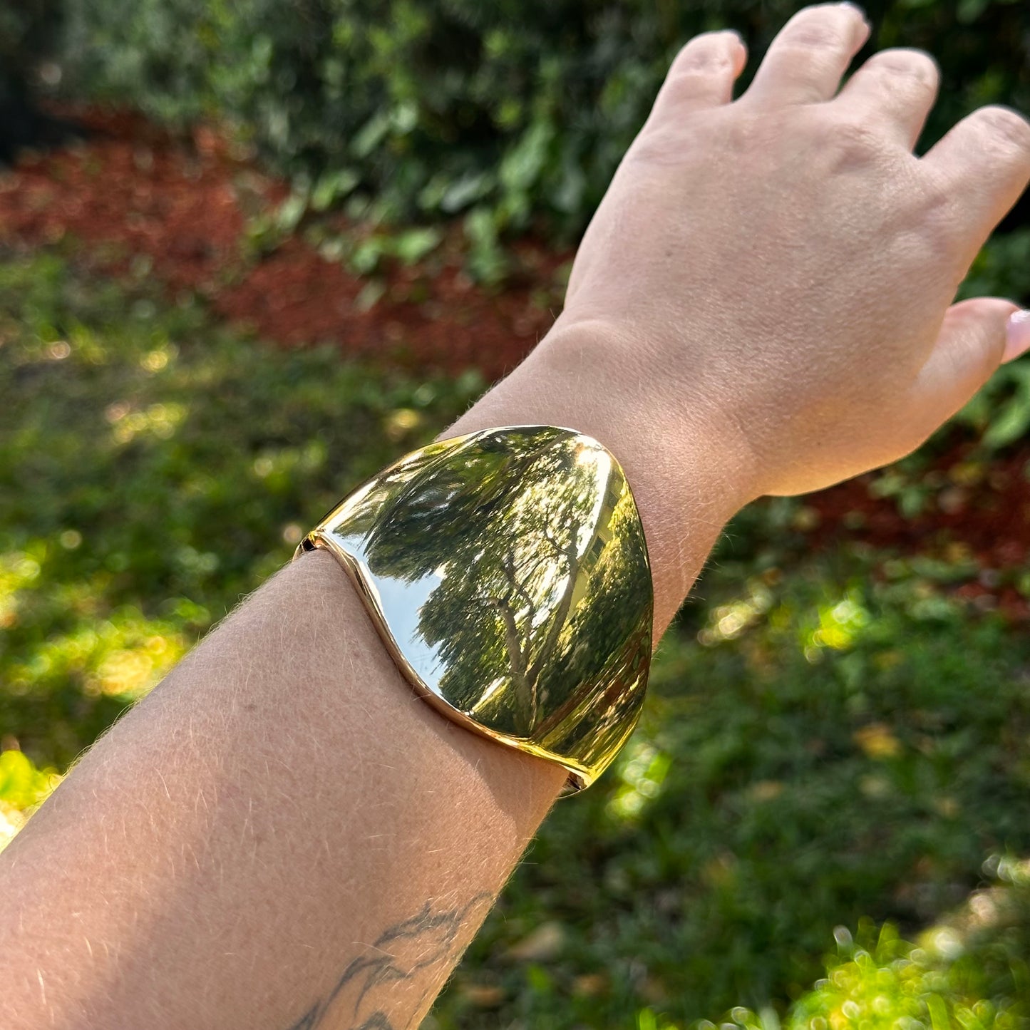 Flat Bracelet in 18K Gold Plated