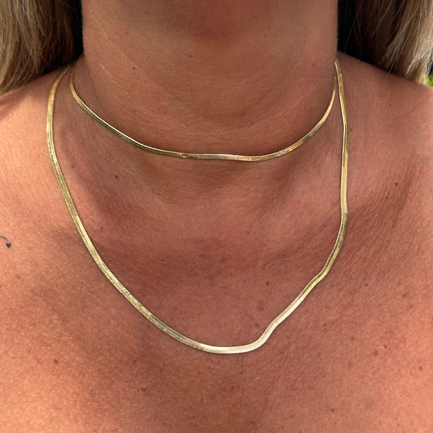 Flat Necklace in 18K Gold Plated