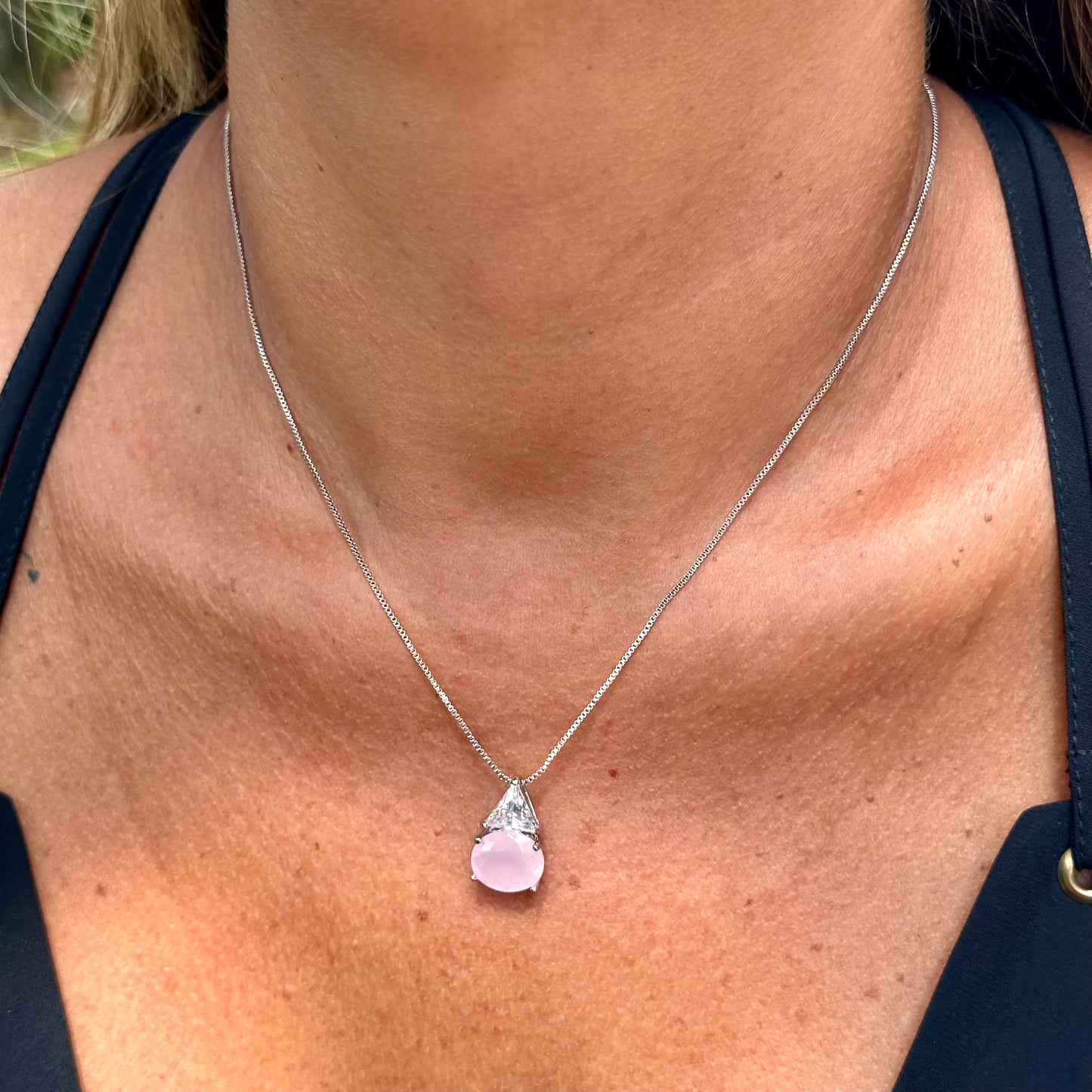 Sanibel Necklace in 18K White Gold Plated