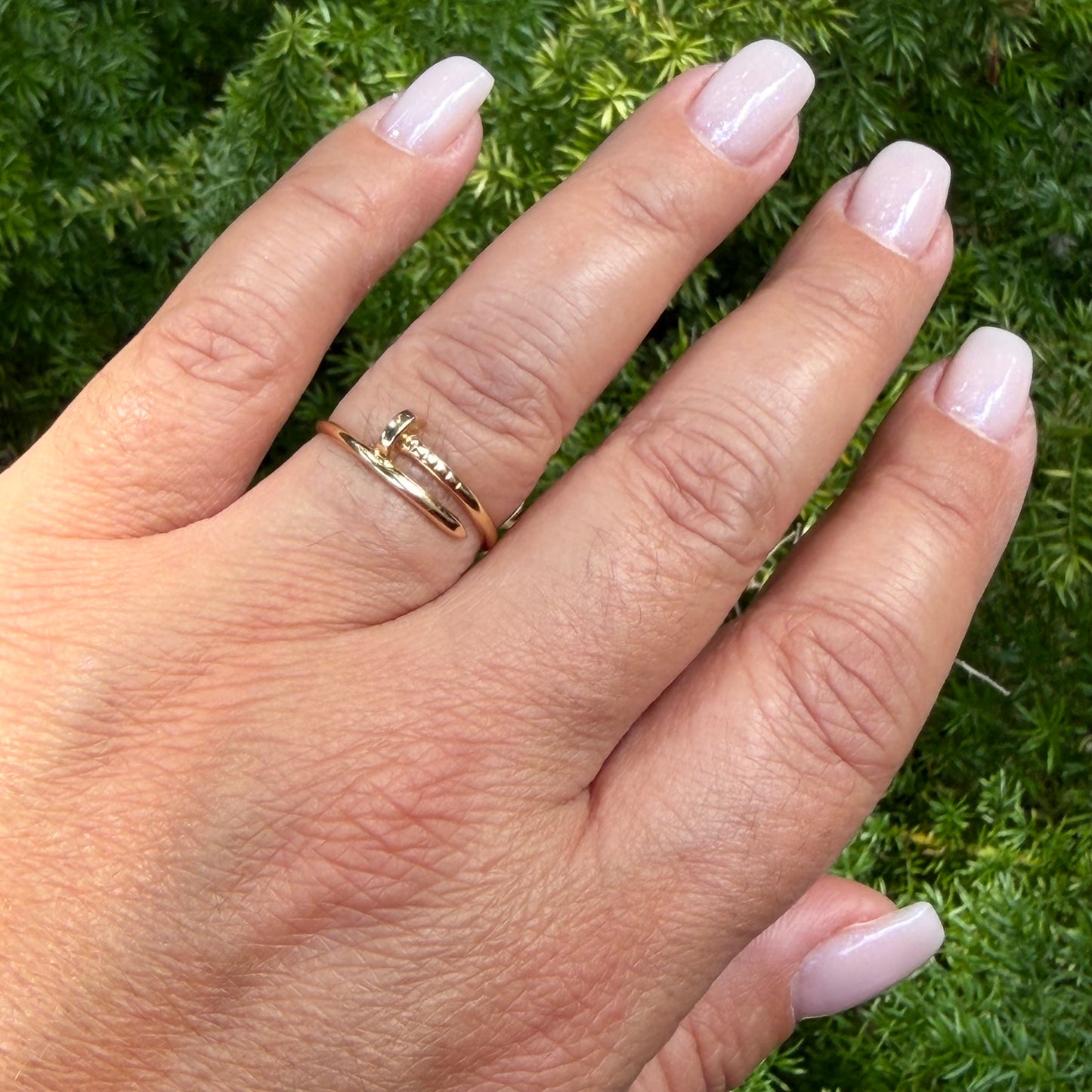 Nail Ring in 18K Gold