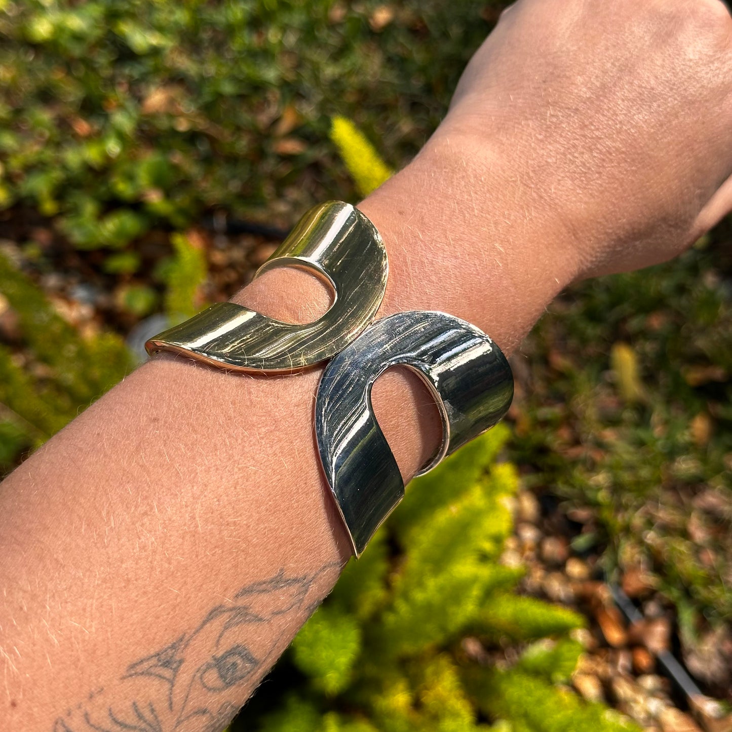 Bicolor Butterfly Bracelet in 18K Gold Plated