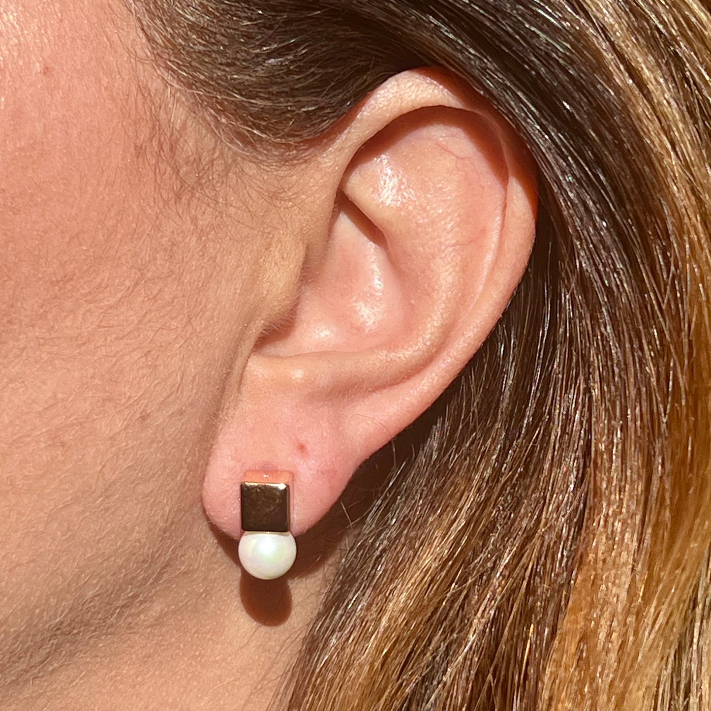 Cube Earrings in 18K Gold Plated