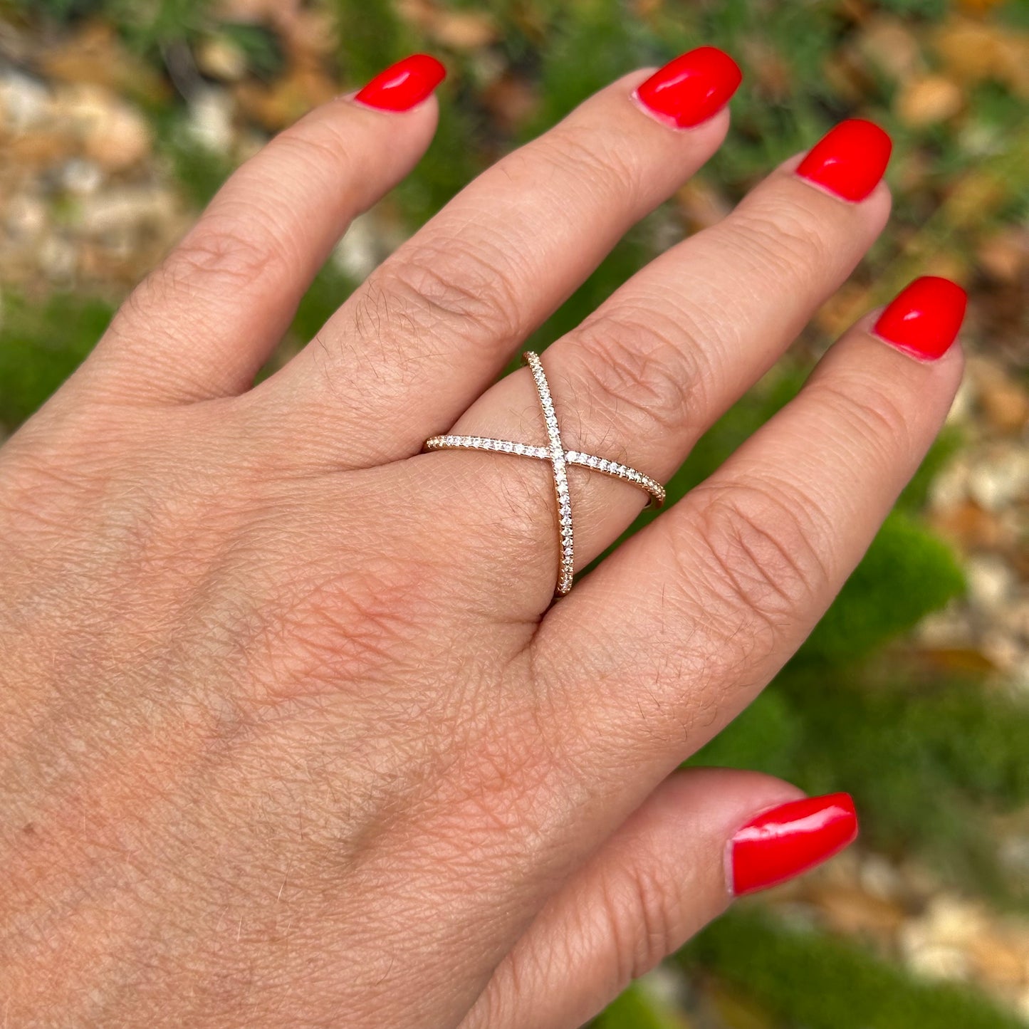 X - Ring in Sterling Silver 925