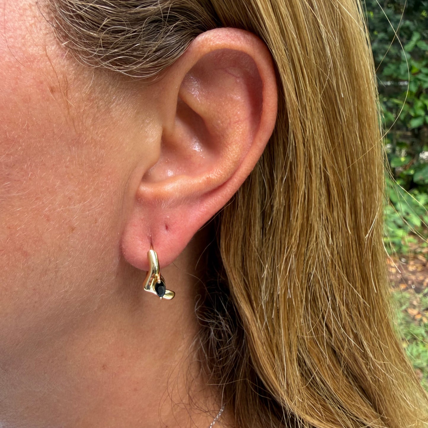 S Earrings in 18K Gold Plated