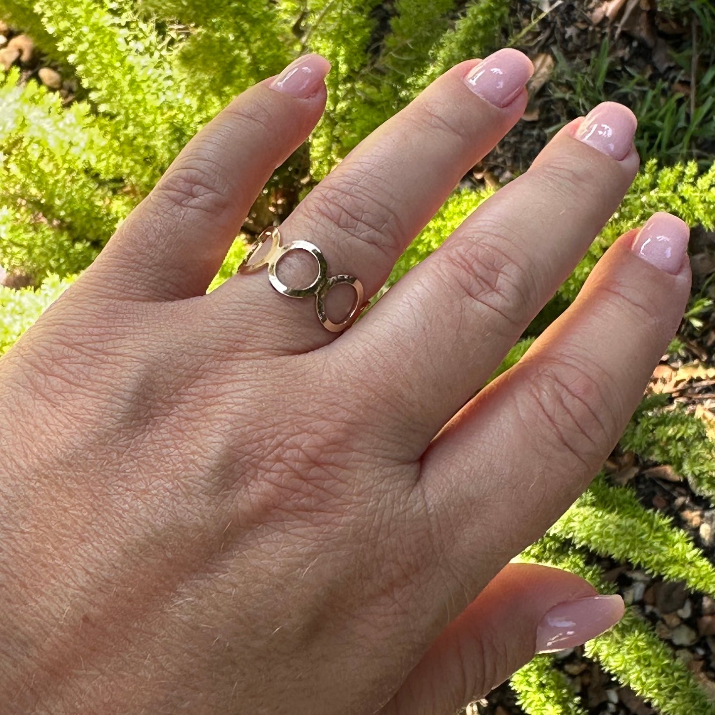 Adjustable Link Ring in 18K Gold Plated