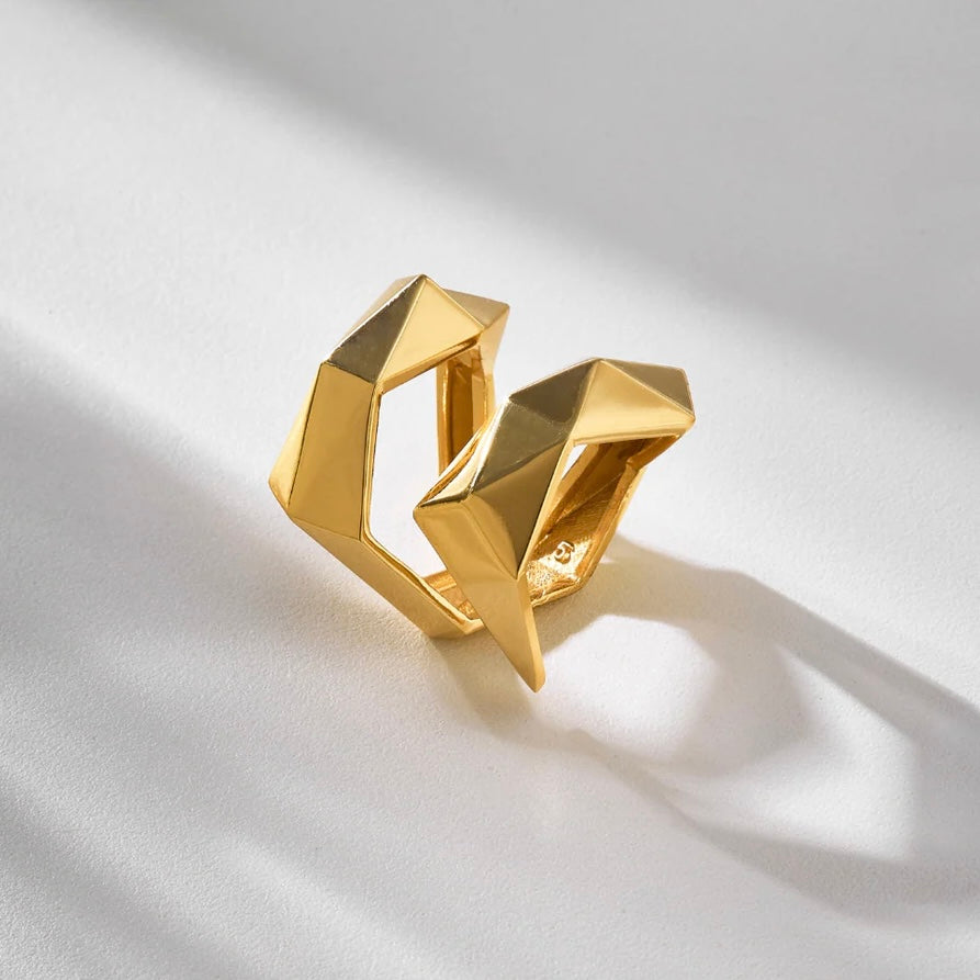 Prisma Ring in 18K Gold Plated by Anna Prata