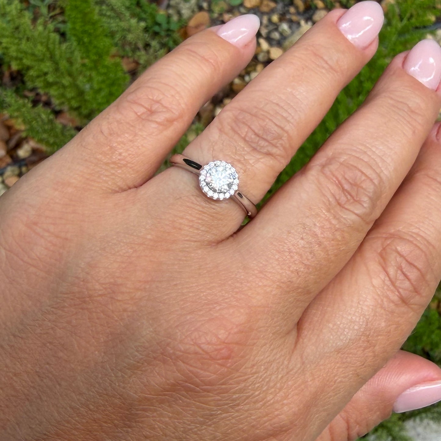 Moissanite Crown Ring in Sterling Silver 925