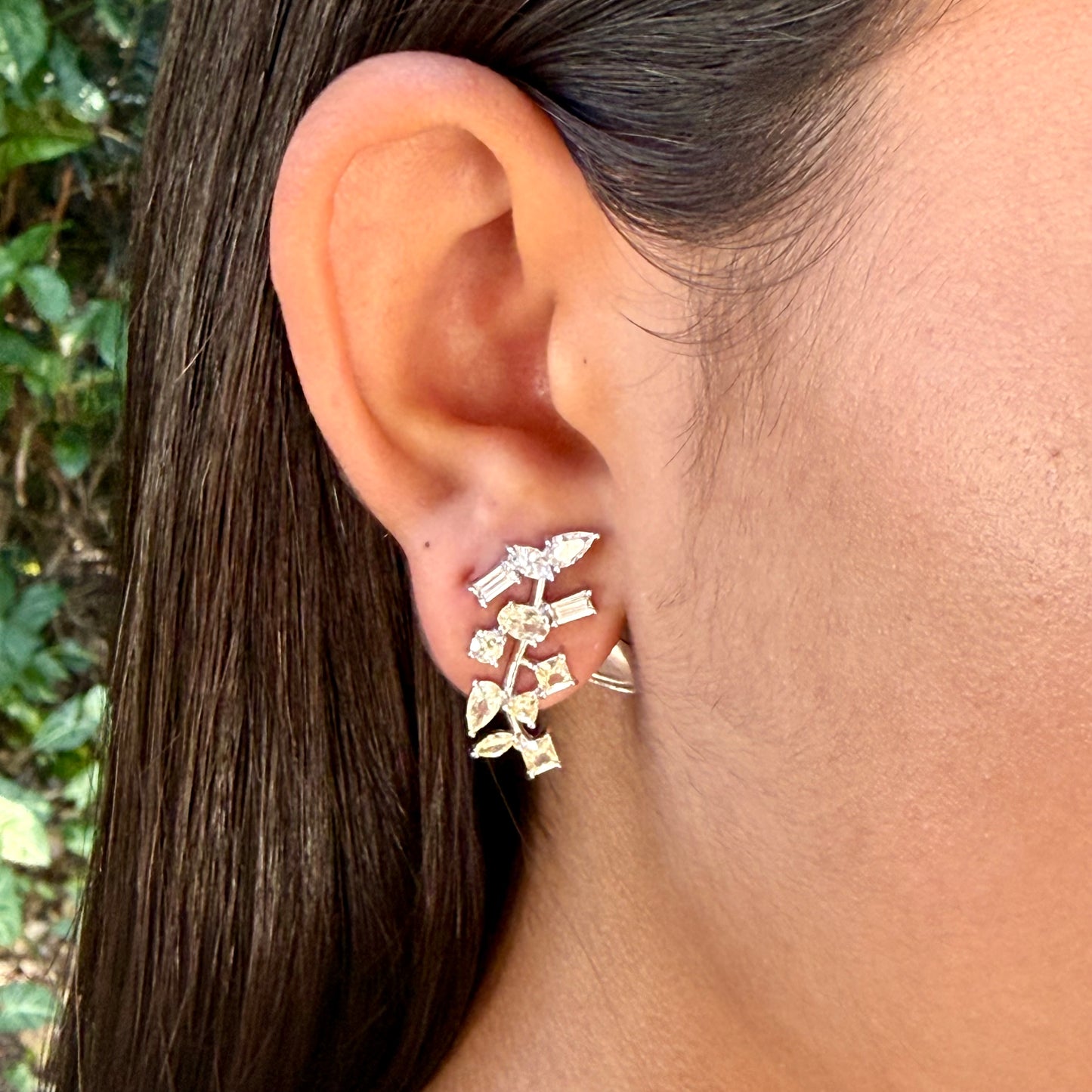 Citrine Ear Cuff in Sterling Silver 925