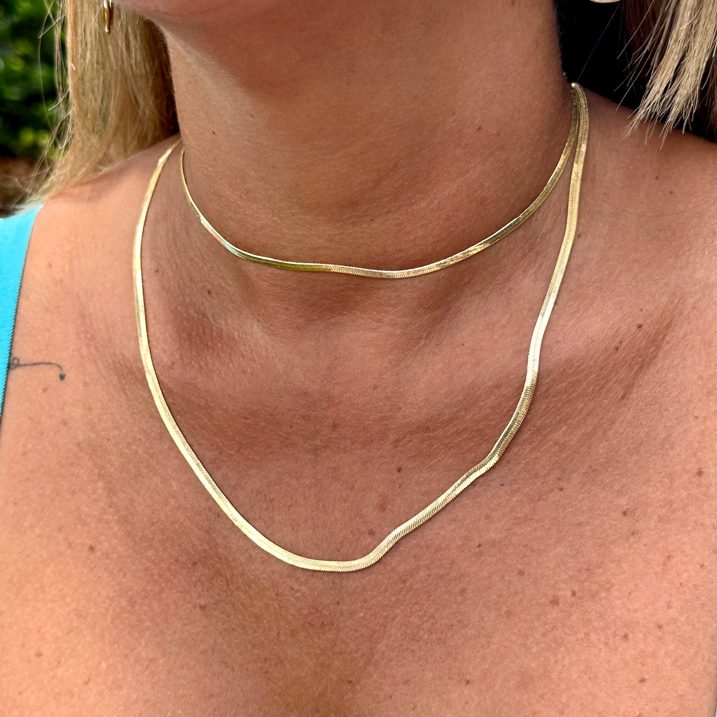 Flat Necklace in 18K Gold Plated