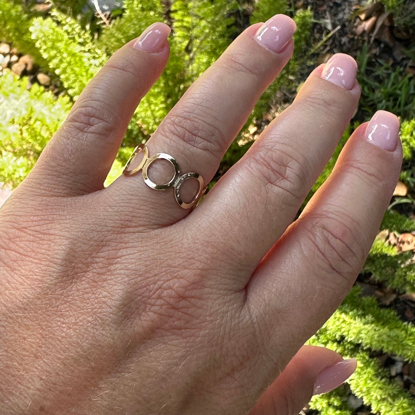 Adjustable Link Ring in 18K Gold Plated