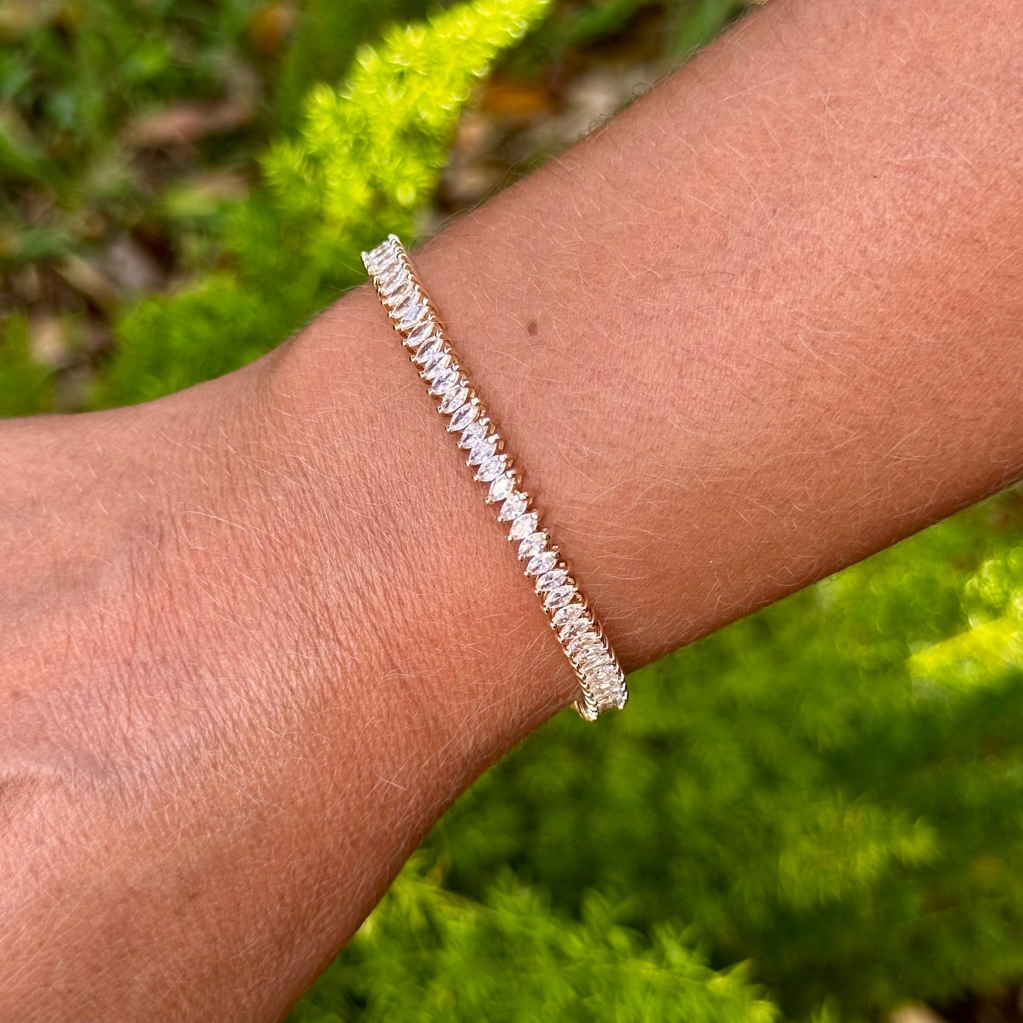 Baguette Riviera Bracelet in Sterling Silver 925