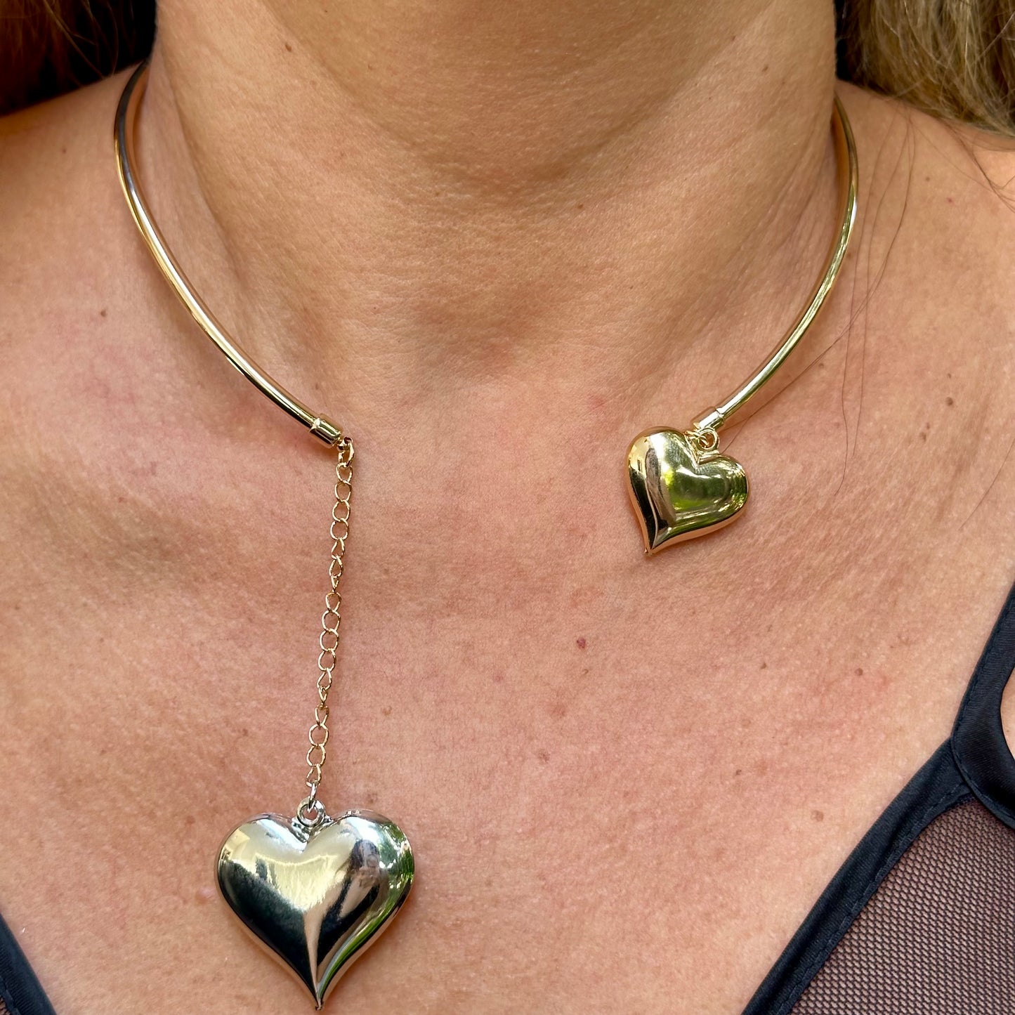 Heart Choker in 18K Gold Plated