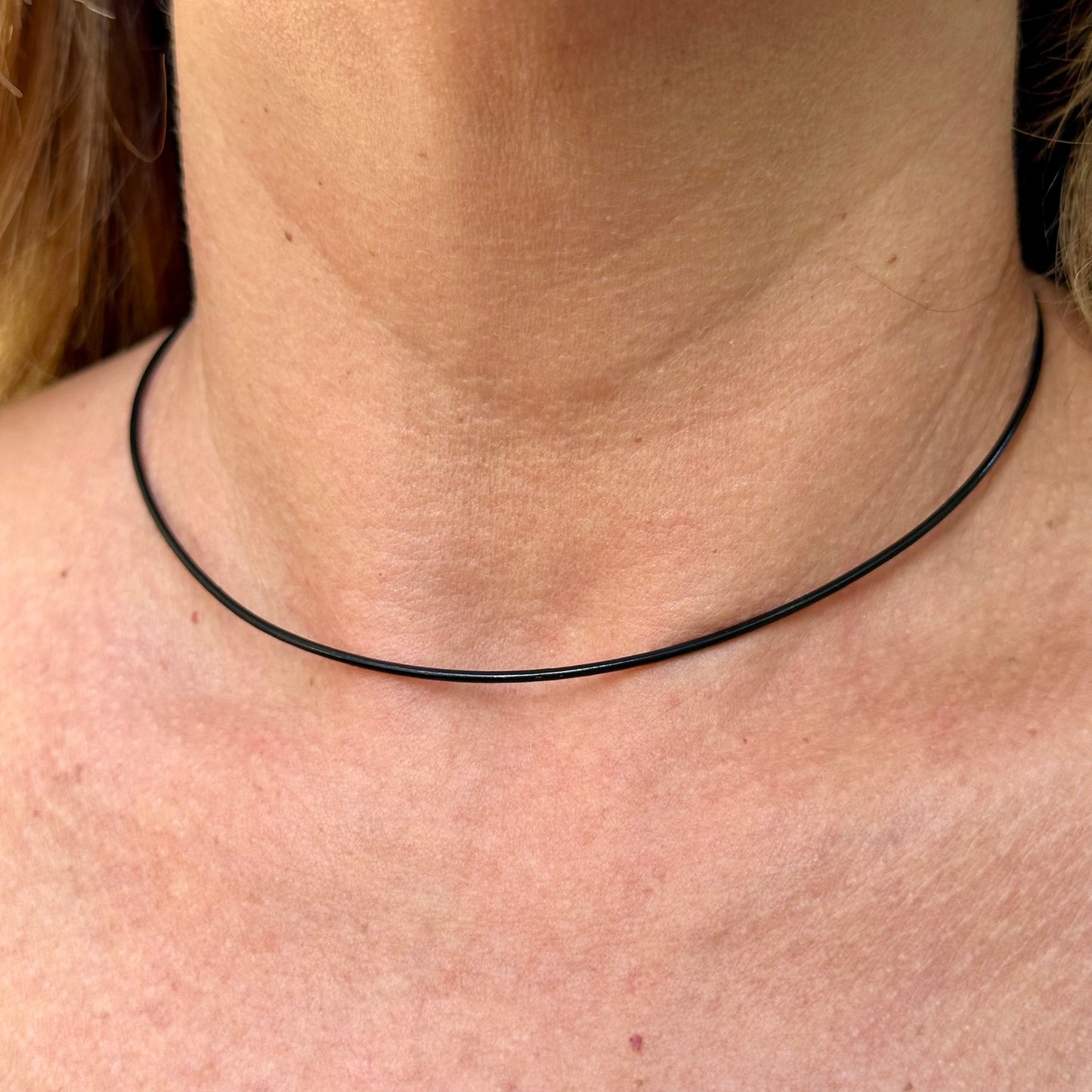 Leather Necklace w/ 18K Gold Plated