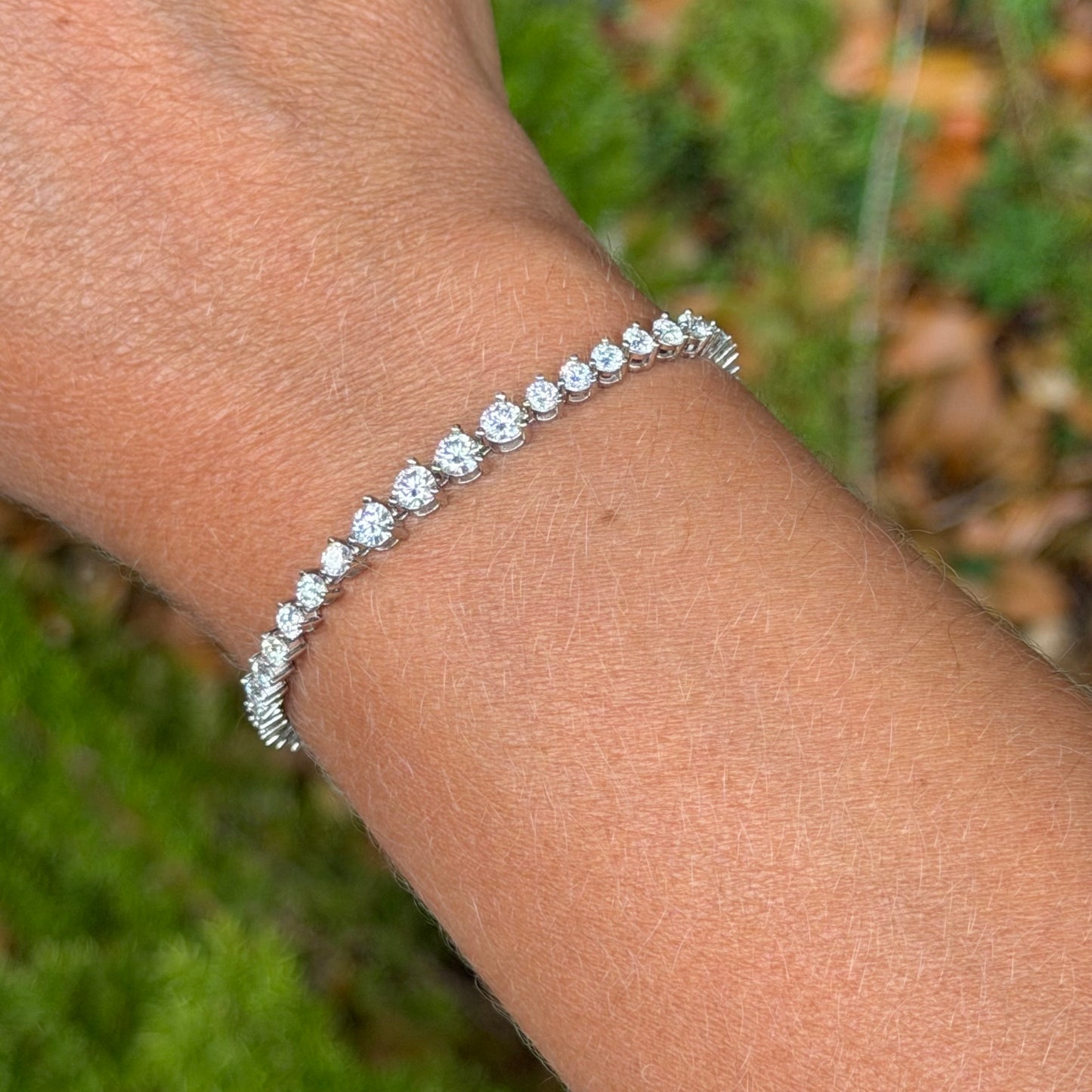 Moissanite Tennis Bracelet in Sterling Silver 925