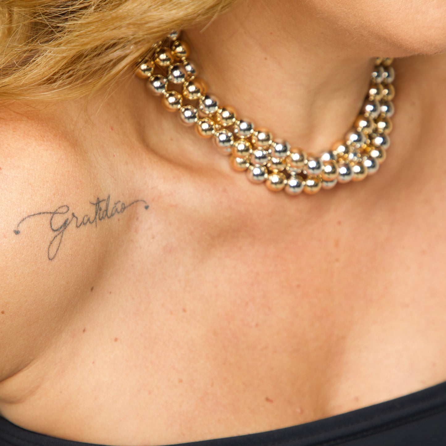 Bicolor Necklace in 18K Gold Plated