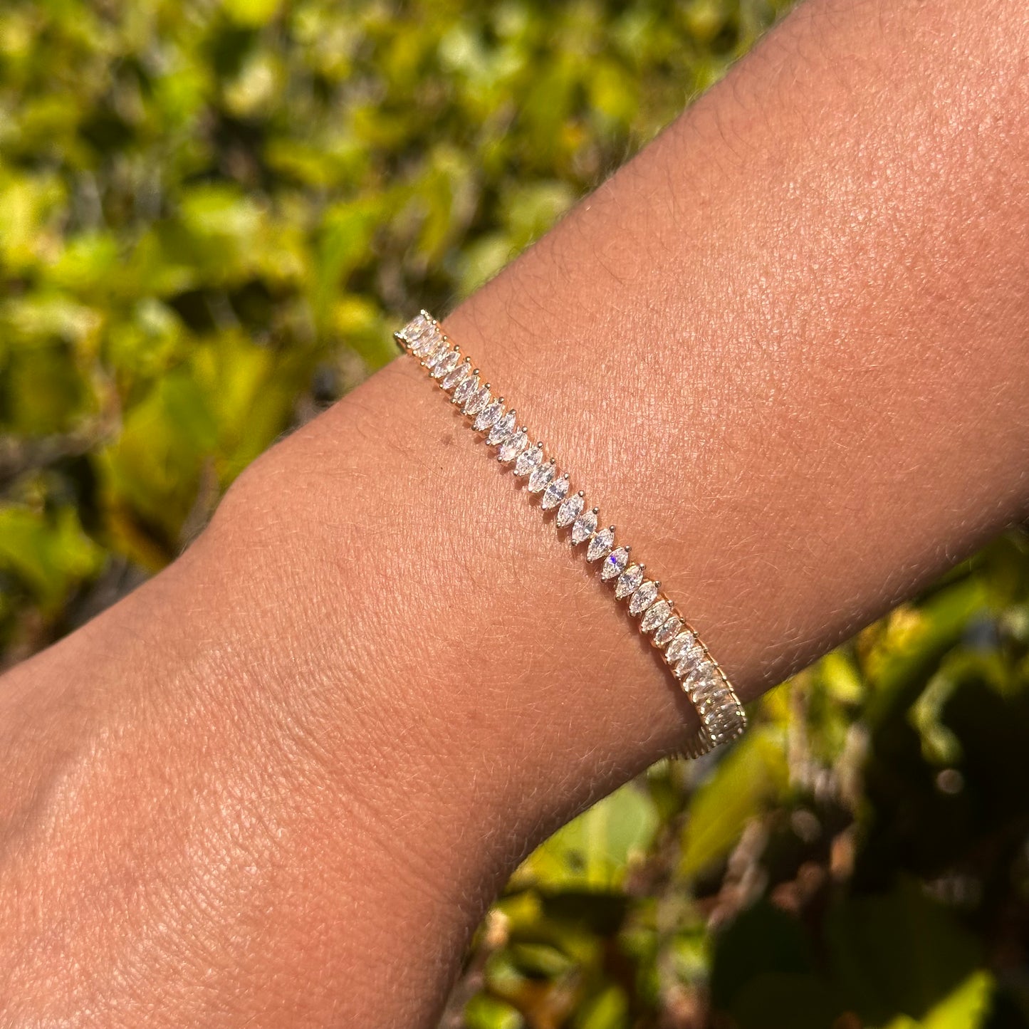 Baguette Riviera Bracelet in Sterling Silver 925