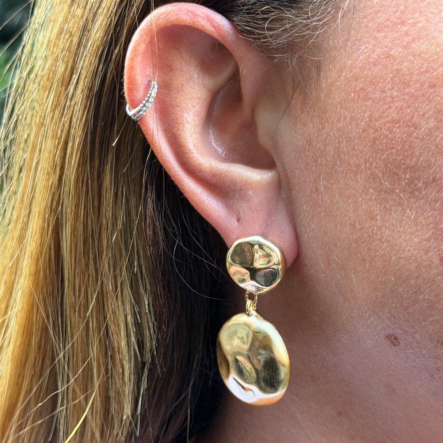 Matte Earrings in 18K Gold Plated
