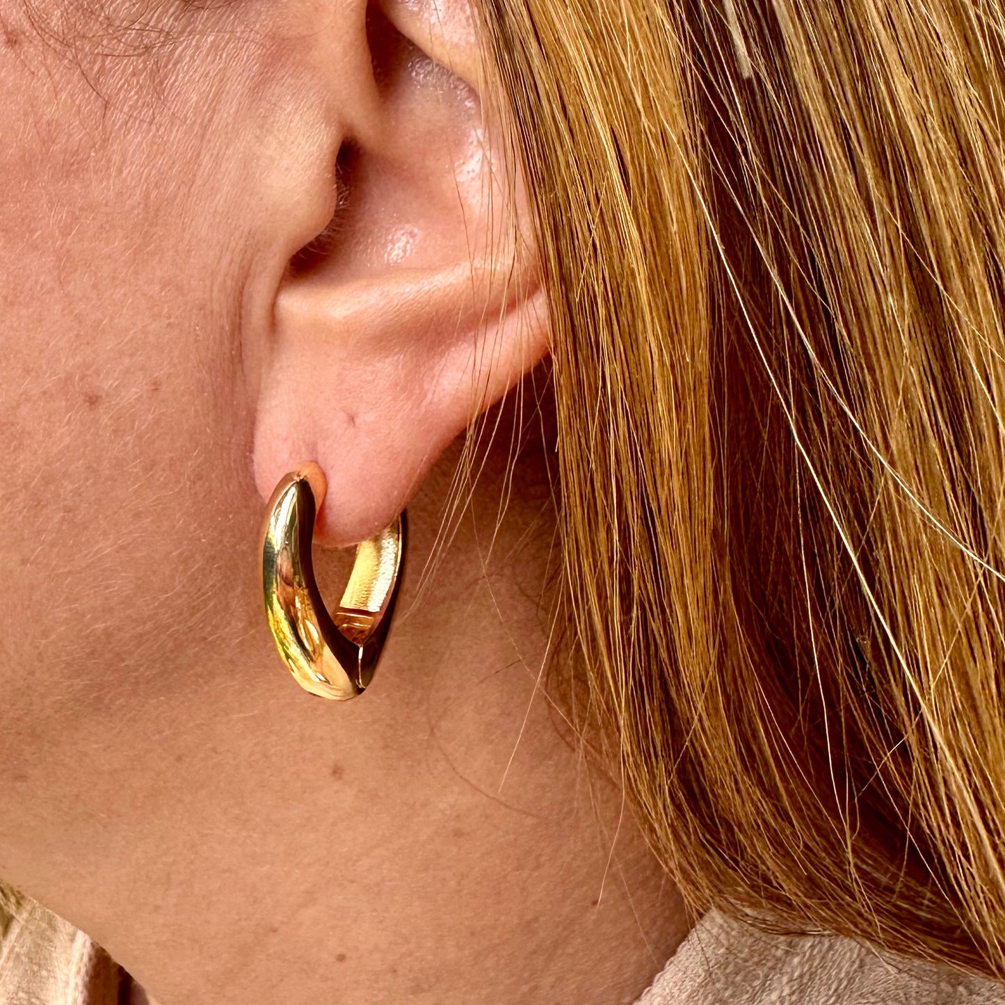Heart Earrings in 18K Gold Plated