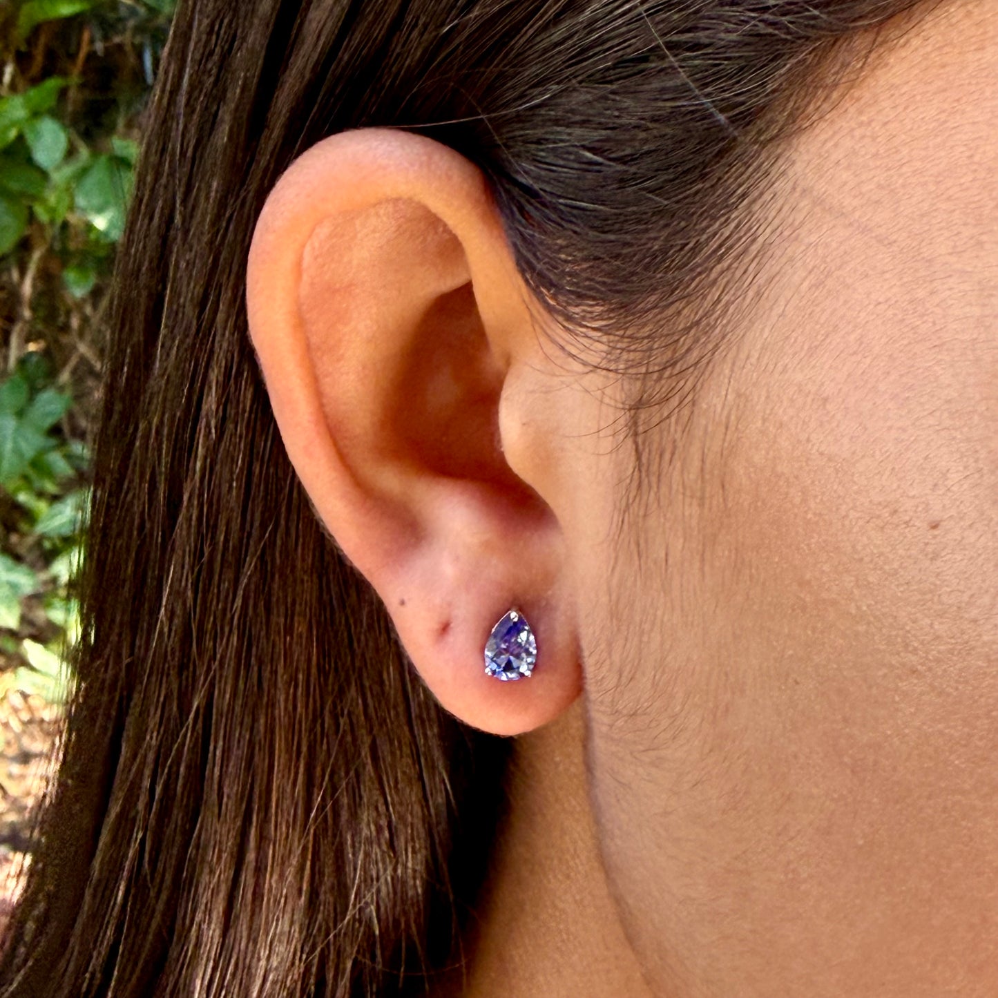 Tanzanite Drop Earrings in Sterling Silver 925