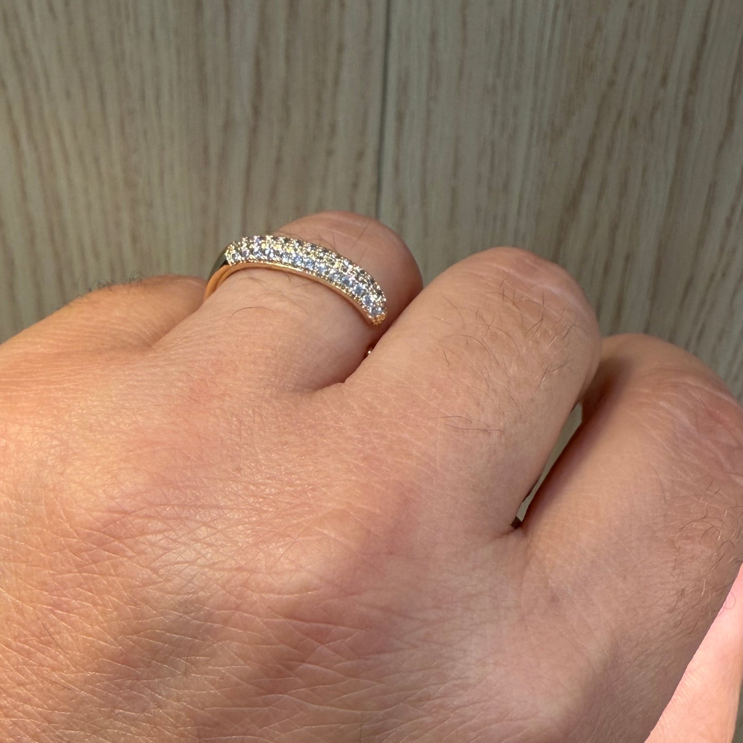 Adjustable Zirconia Ring in 18K Gold Plated
