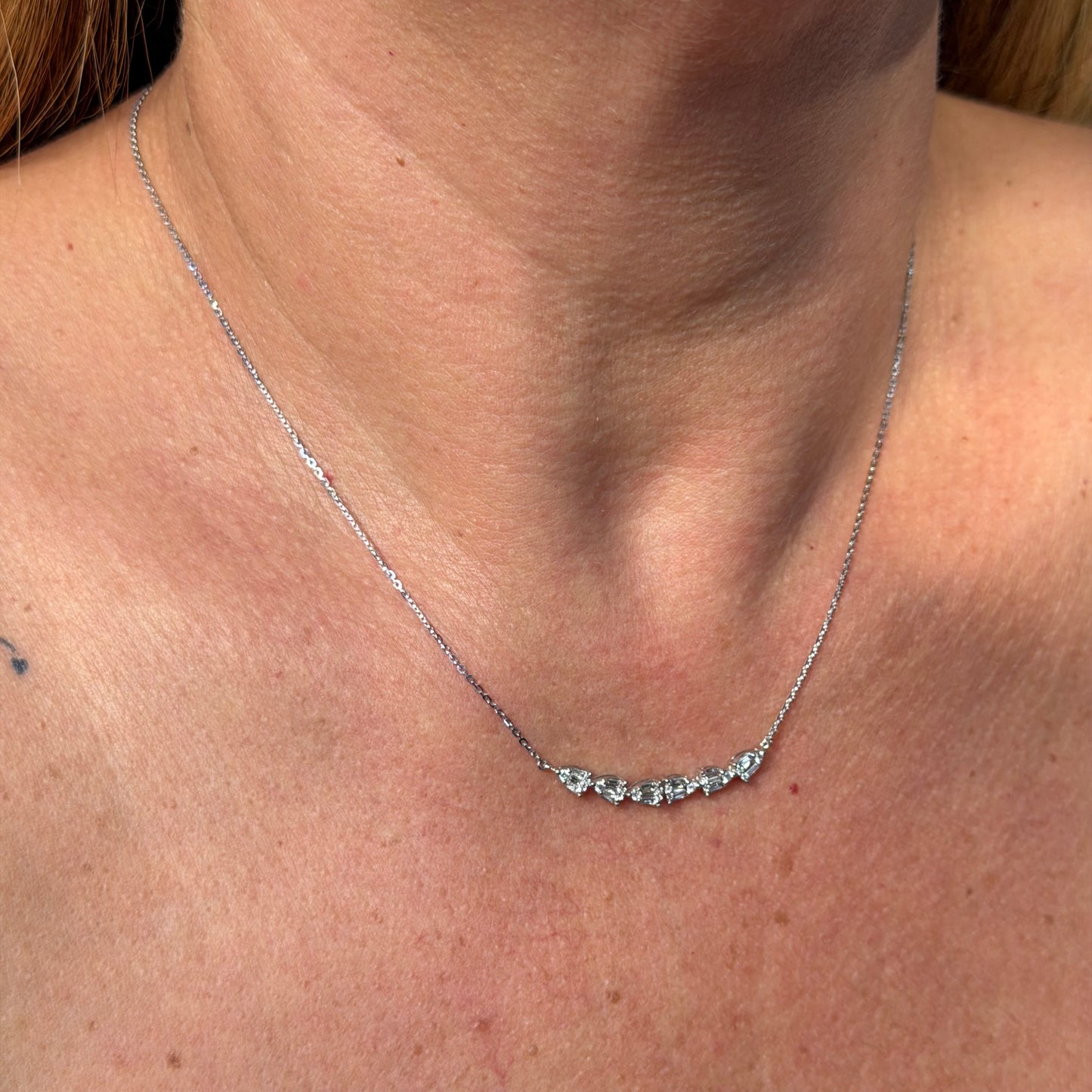 Prague Necklace in 18K White Gold w/ Diamonds