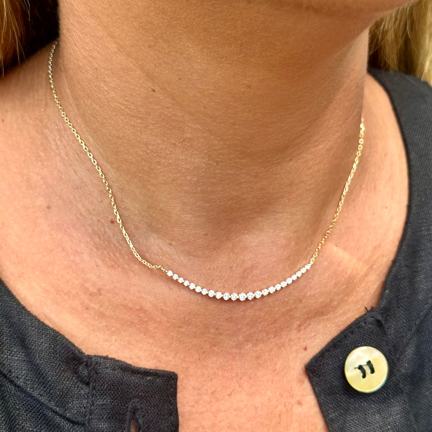 Smile Necklace in Sterling Silver 925