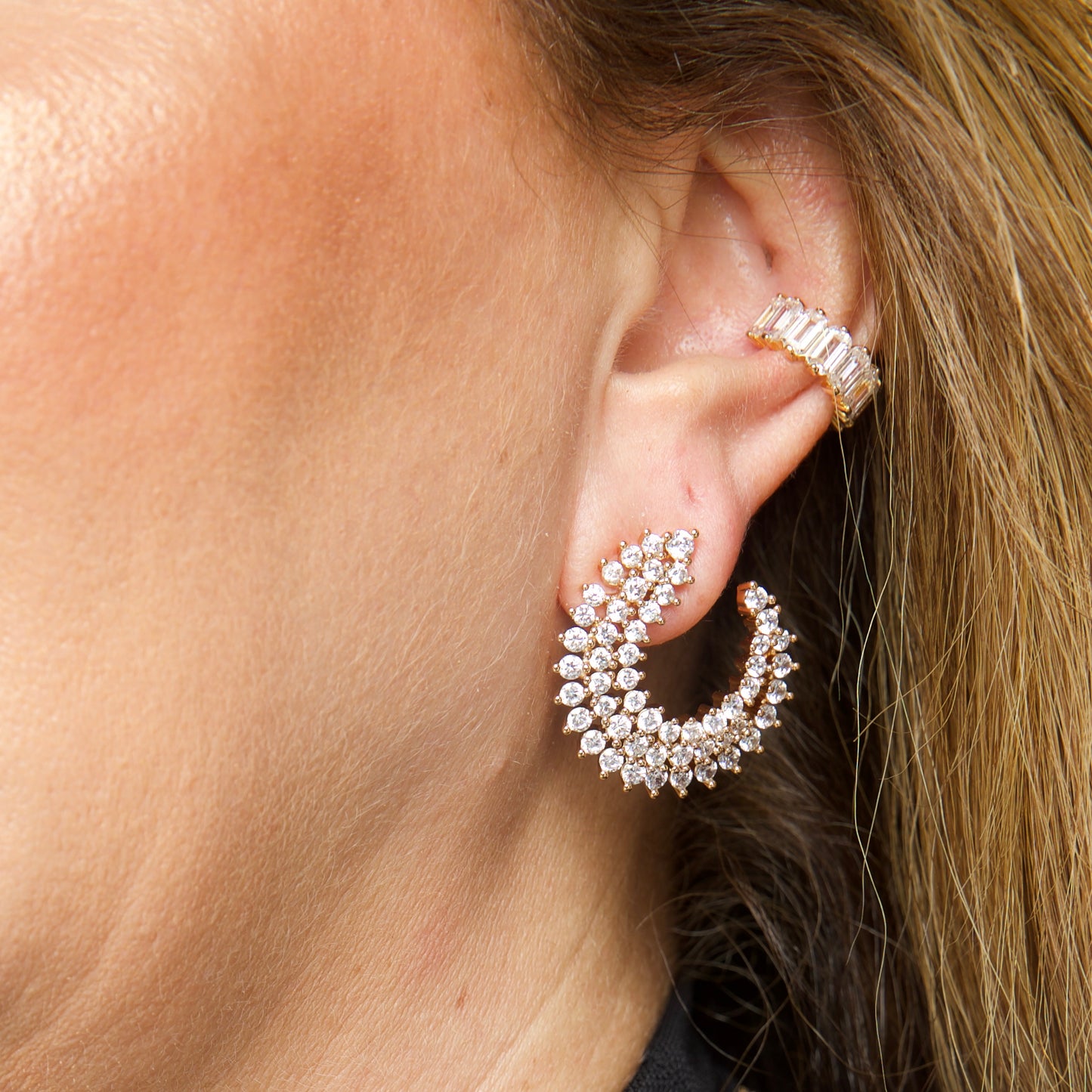 Hurricane Earrings in 18K Gold Plated
