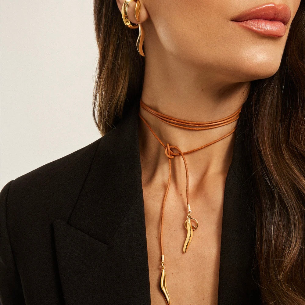 Lume Earrings in 18K Gold Plated by Anna Prata