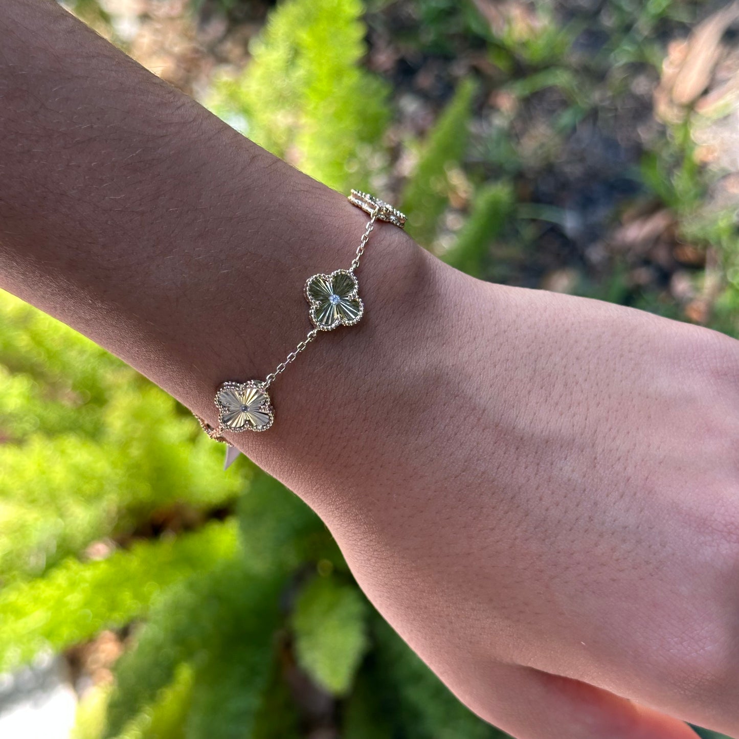 Five Flowers Bracelet in Sterling Silver 925