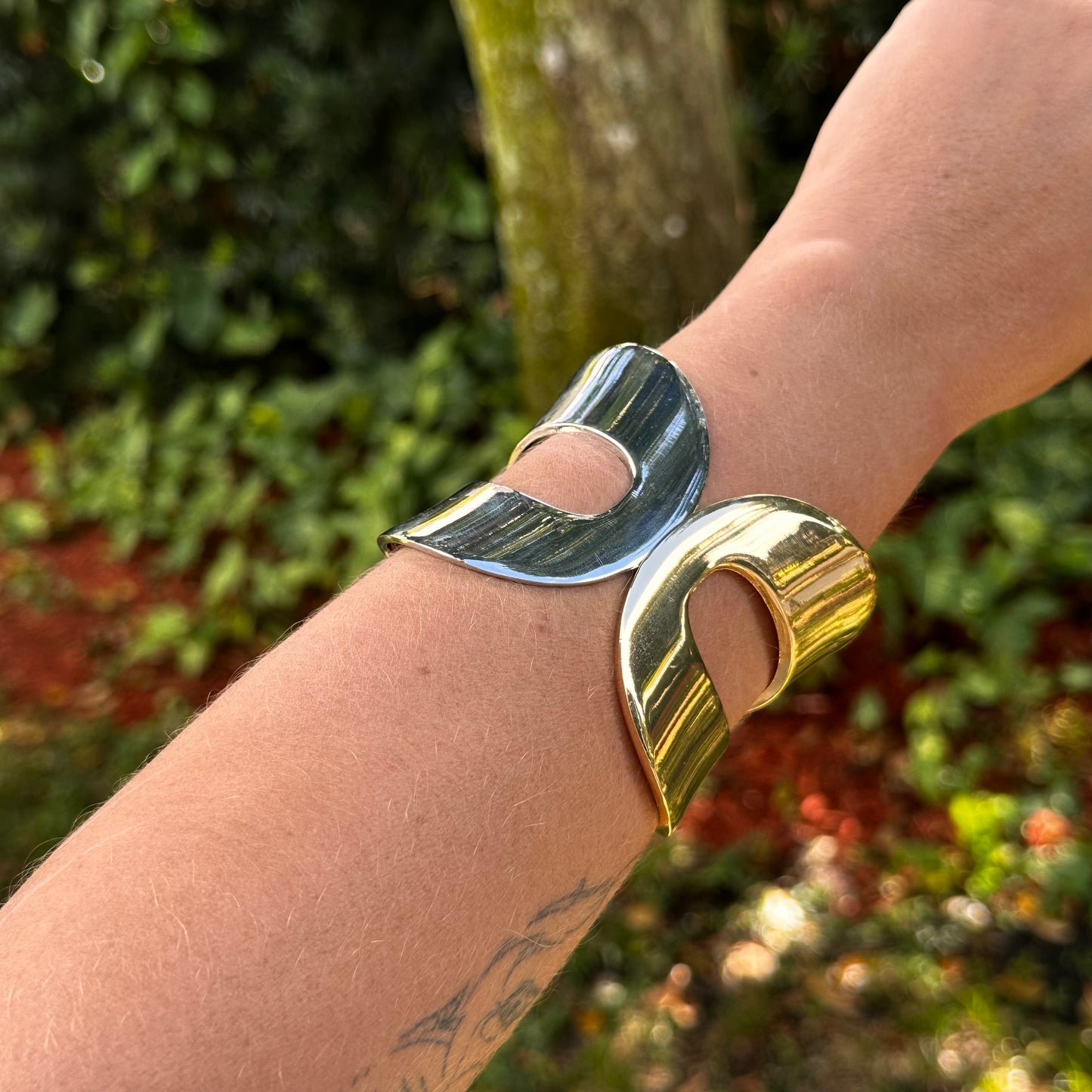 Bicolor Butterfly Bracelet in 18K Gold Plated