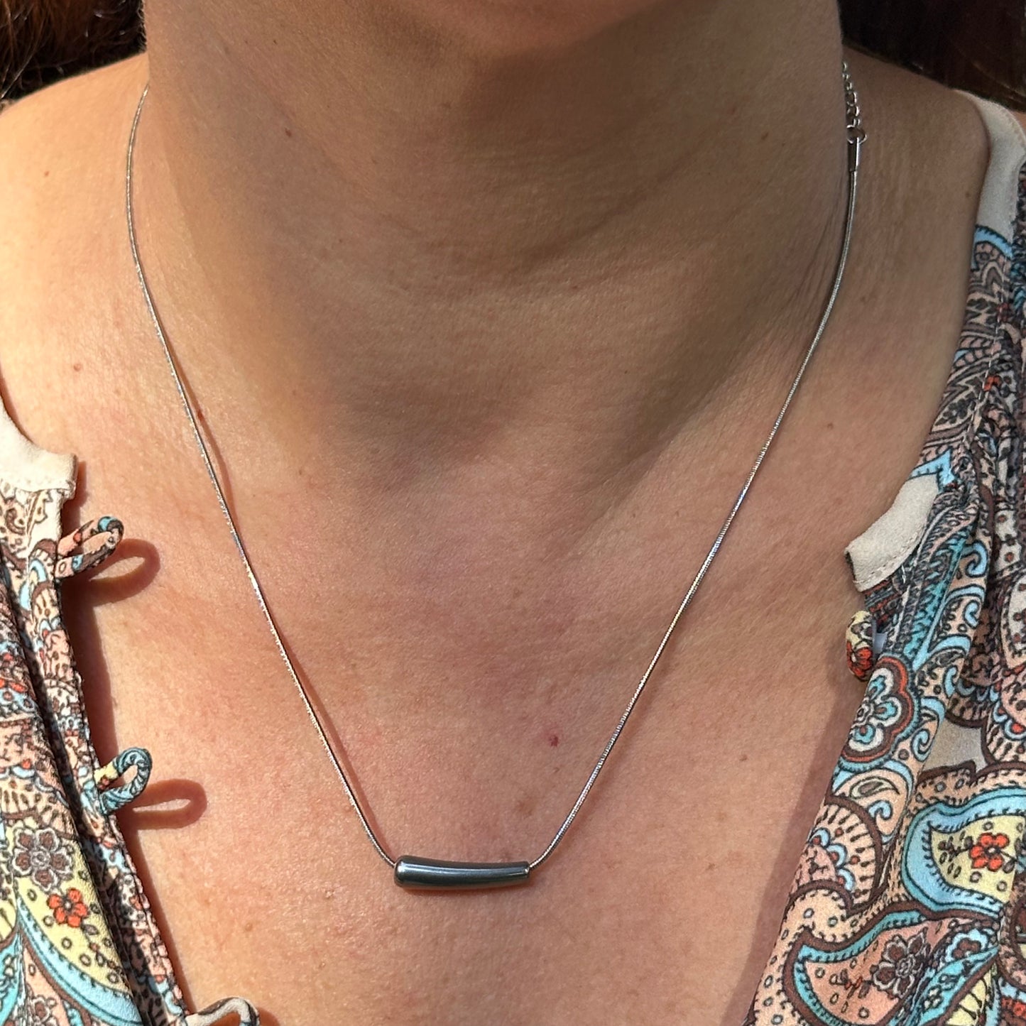 Straw Necklace in Stainless Steel 316L