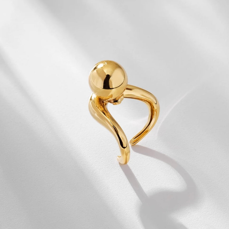 Pulso Ring in 18K Gold Plated by Anna Prata